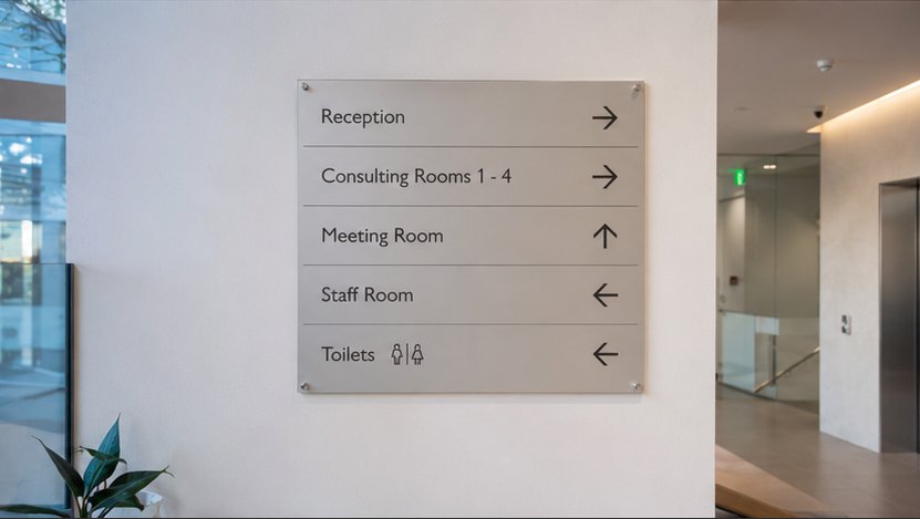 Wayfinding directional sign